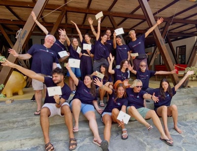 Survey team for the 12th annual expedition to Bangka Island, North Sulawesi, Indonesia